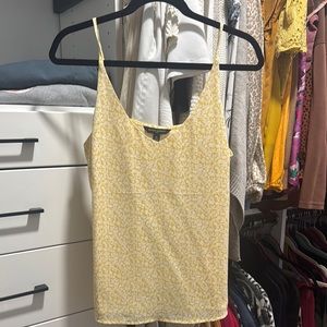 Banana Republic Yellow Sequin Fitted Camisole